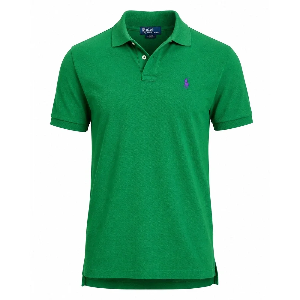 Polo Ralph Lauren Mesh Polo Men Medium Green Excellent Classic Fit Cotton Piqué